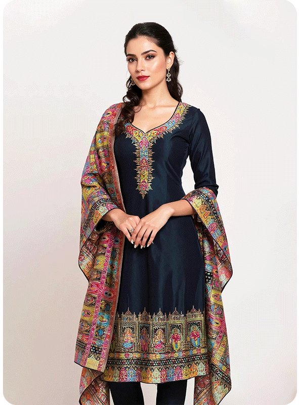 Organic silk with heavy dupattas full jamdaani